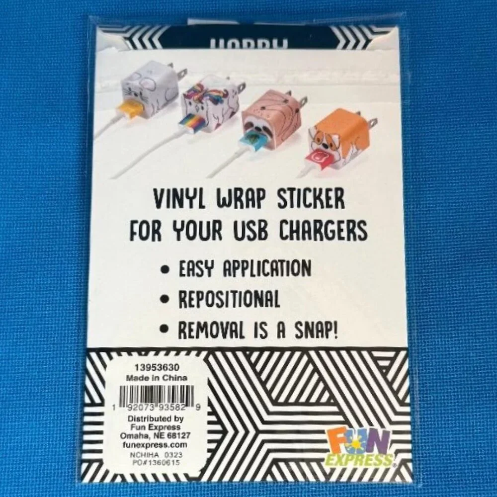 NEW ~ CHARGER SKINZ ~ DOG CHARGER USB WRAP STICKER ( ADORABLE CORGI TYPE DOG )